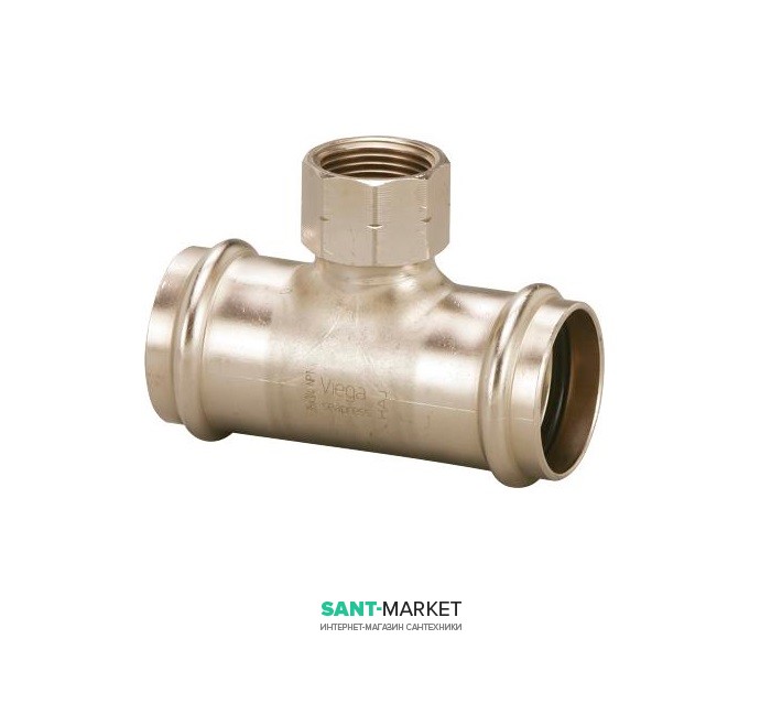 Трійник Viega SeaPress 0317.5 35х¾NPTх35 сплав CuNiFe 90/10 461072