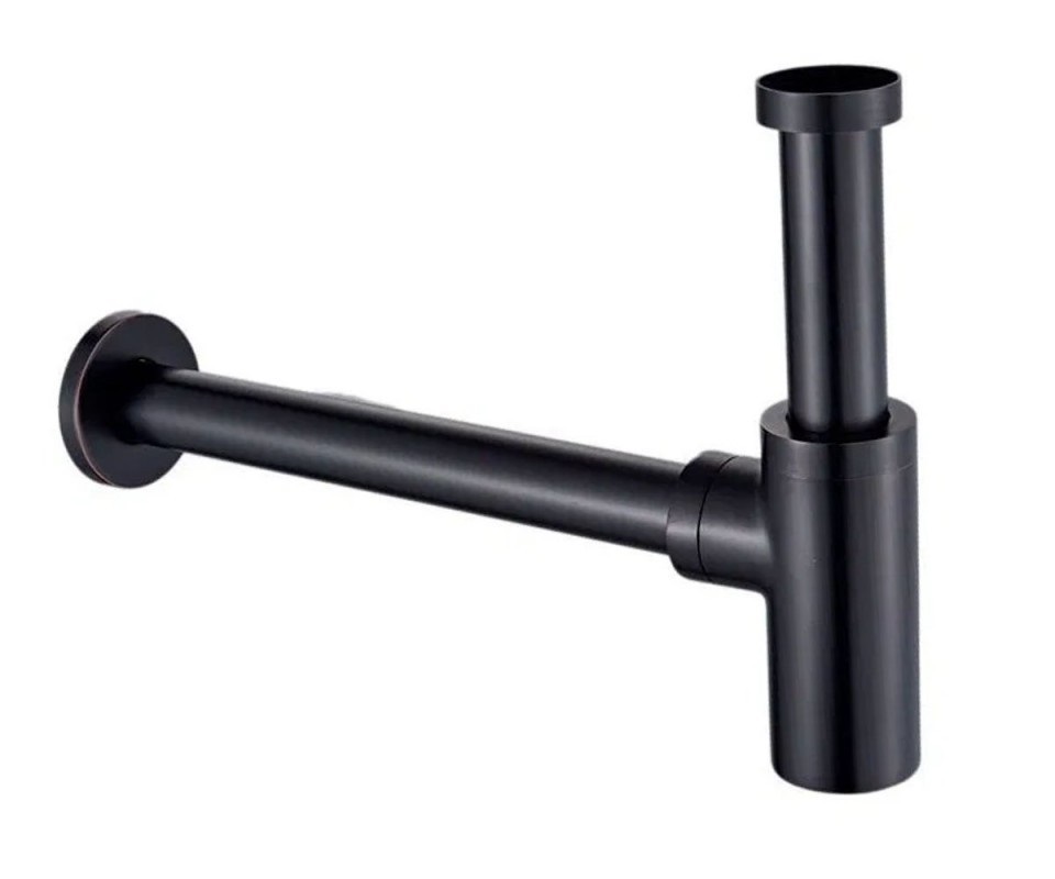 Сифон для раковины GRB наружный телескопический черный матовый 00030012
