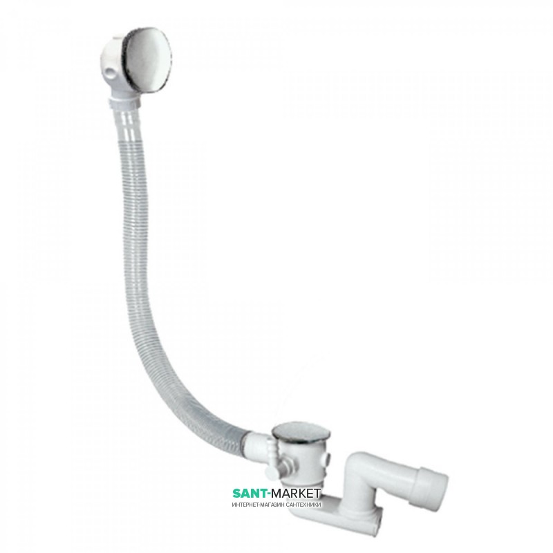 Сифон для ванны Tres с переливом хром 134445