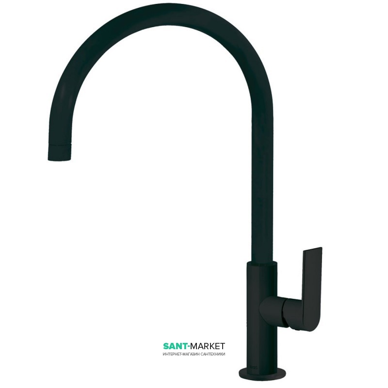 Смеситель для раковины Tres Loft colors однорычажный с поворотным изливом 232 мм черный матовый 20020506NM