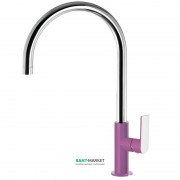 Смеситель для раковины Tres Loft colors однорычажный с поворотным изливом 232 мм фиолетовый/хром 20020506VI