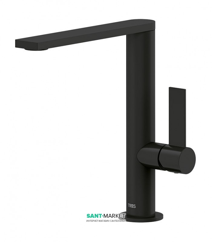 Смеситель для раковины Tres Project colors однорычажный черный матовый 21130501NM