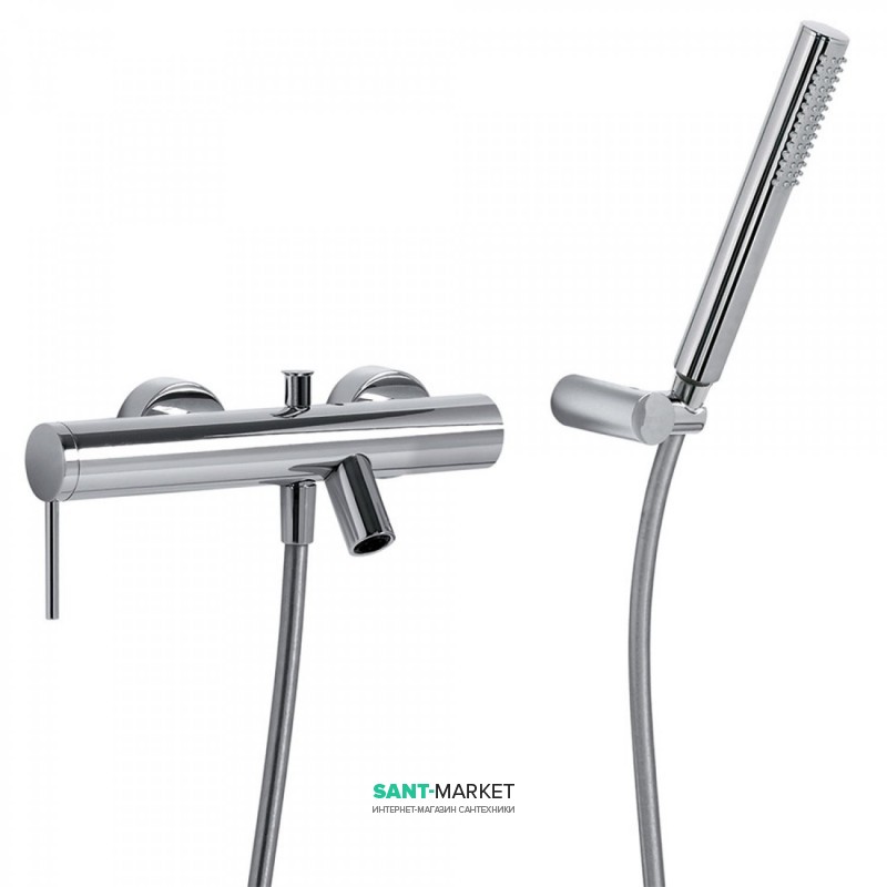 Смеситель для ванной Tres Mono-Term с ручным душем хром 06217801