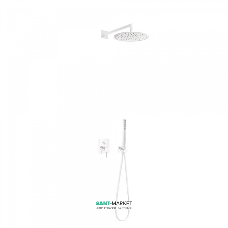 Душевая система Tres Mono-Term с верхним и ручным душем белый матовый 06218003BM