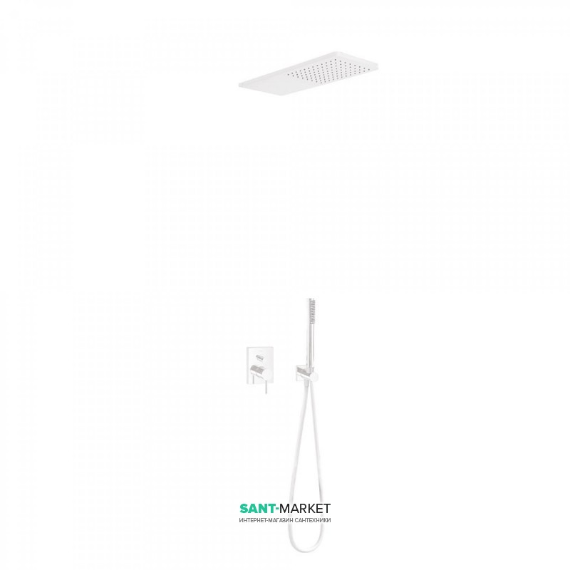 Душевая система Tres Mono-Term с верхним и ручным душем белый матовый 06218010BM
