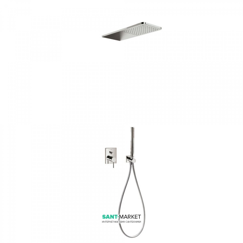 Душевая система Tres Mono-Term с верхним и ручным душем сталь 06218010AC