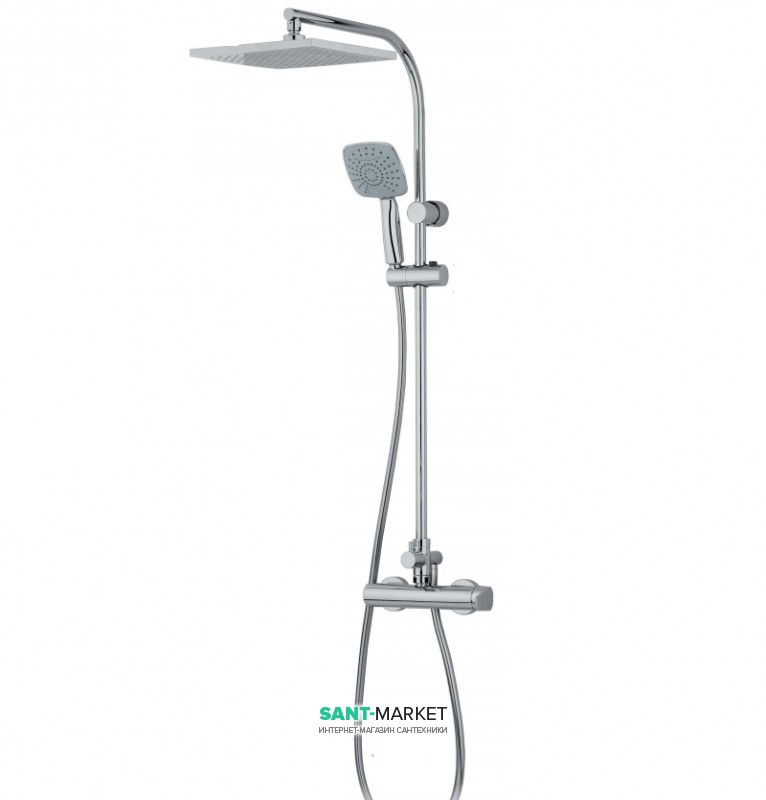 Душевая стойка GRB Winner со смесителем верхним и ручным душем хром 44465440XL