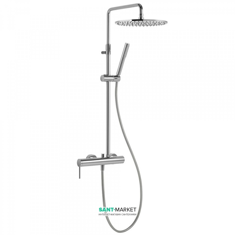 Душова стійка Tres Mono-Term зі змішувачем верхнім і ручним душем хром 06237801