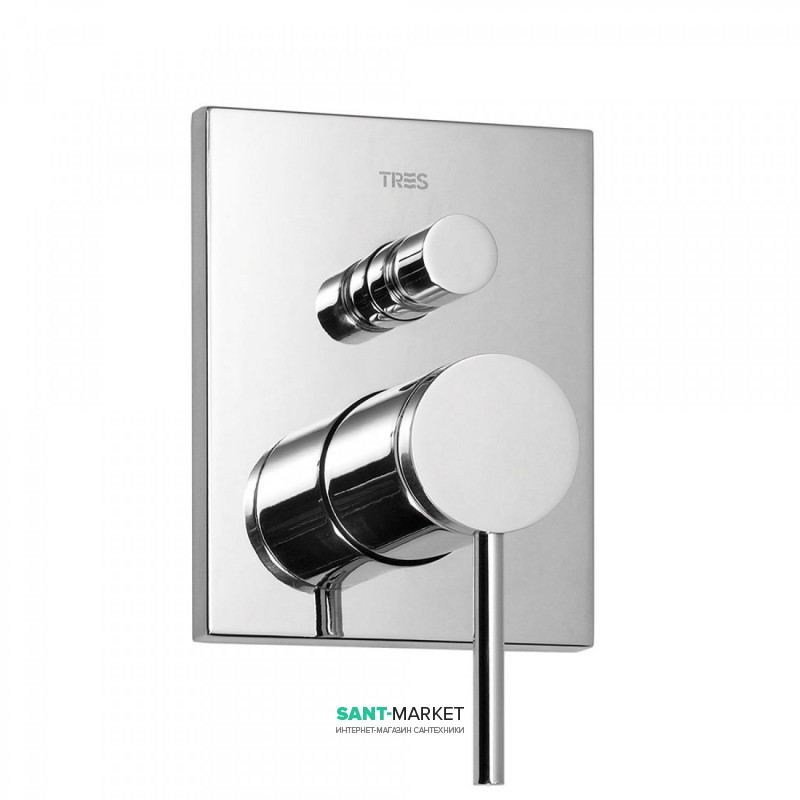 Змішувач для душа Tres Mono-Term одноважільный 2 каналу хром 20118001
