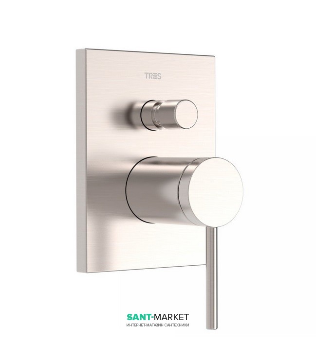 Смеситель для душа Tres Mono-Term однорычажный 2 канала сталь 20118001AC