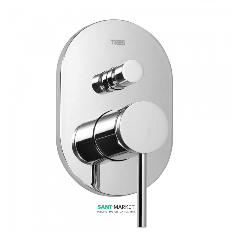 Змішувач для душа Tres Mono-Term одноважільний 2 каналу хром 20118002