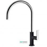 Смеситель для раковины Tres Loft colors однорычажный с поворотным изливом 232 мм черный/хром 20020506NE