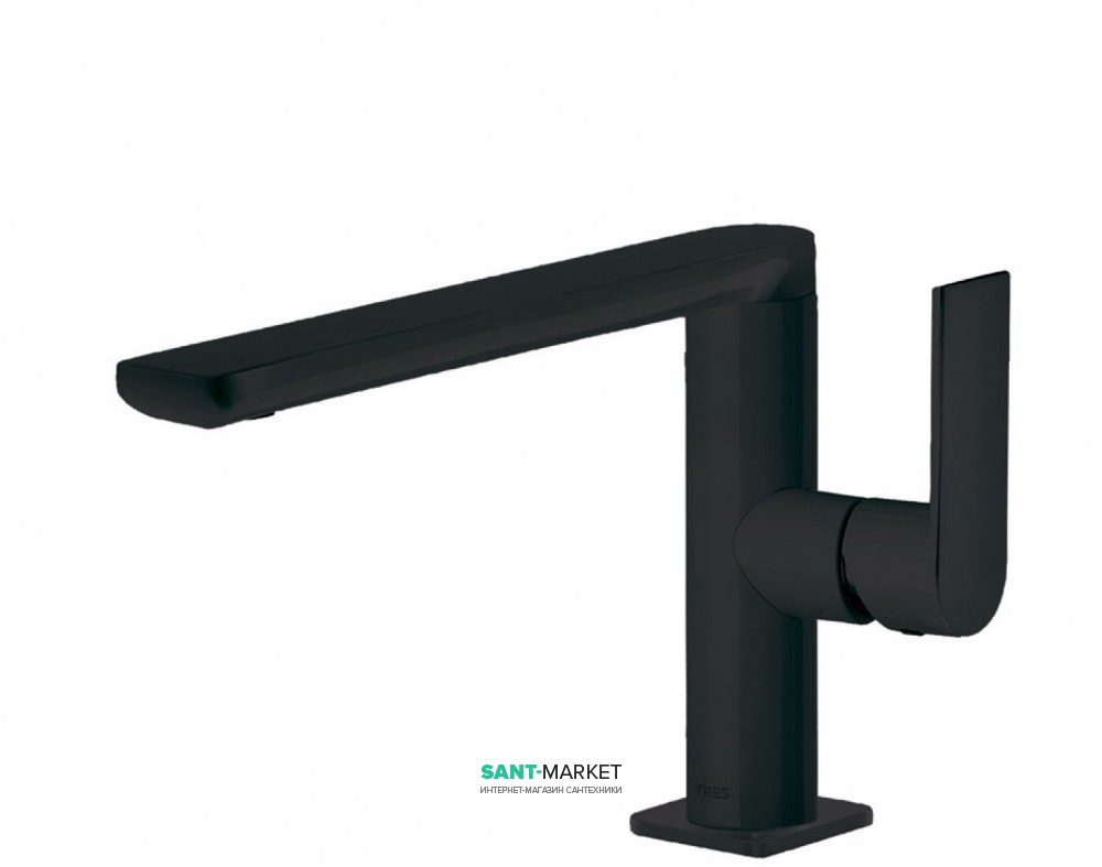 Смеситель для раковины Tres Loft colors однорычажный черный матовый 20020501NM