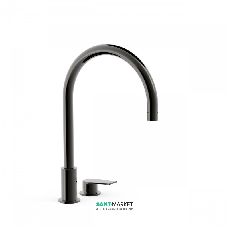 Смеситель для раковины Tres Project-Tres однорычажный с поворотным изливом черный металл 21110501KM