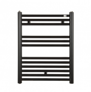 Водяной полотенцесушитель Zehnder Klaro для закрытых систем отопления черный матовый ZSL-080-050-9017