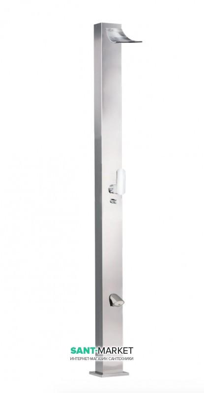 Душова стійка AQA вулична одновентильна з верхнім душем нержавіюча сталь сірий 86A20