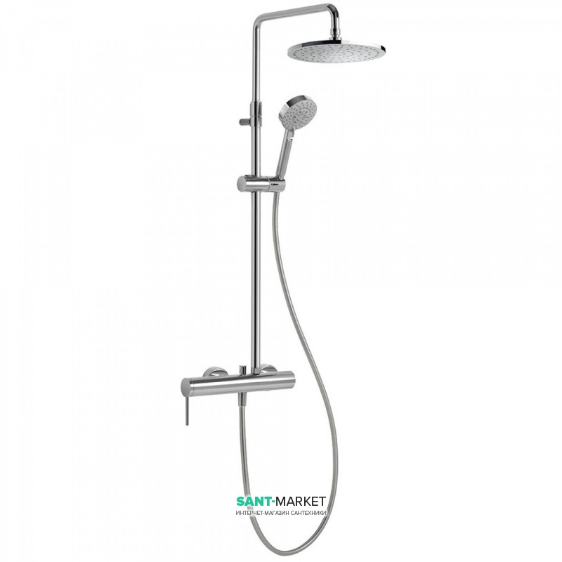 Душевая стойка Tres Mono-Term со смесителем верхним и ручным душем хром 20119501