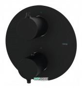 Смеситель для душа GRB Time Black с термостатом 3 потребителя чёрный матовый 47130472