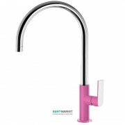 Змішувач для раковини Tres Loft colors одноважільний з поворотним виливом 232 мм фуксія/хром 20020506FU