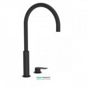 Змішувач для раковини Tres Project-Tres одноважільний з поворотним виливом чорний матовий 21110502NM