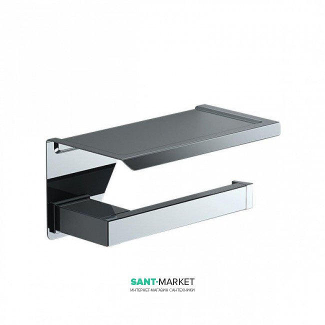 Держатель туалетной бумаги Sonia S-Cube настенный с полочкой хром 173938
