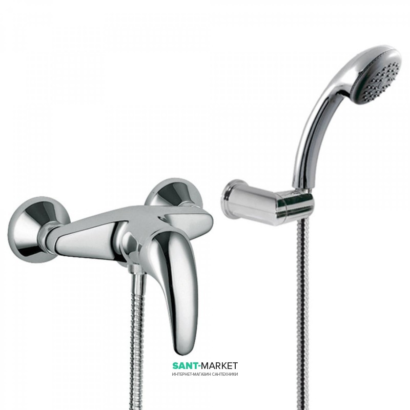 Смеситель для душа Tres Monotres 2000 однорычажный с ручным душем хром 172367