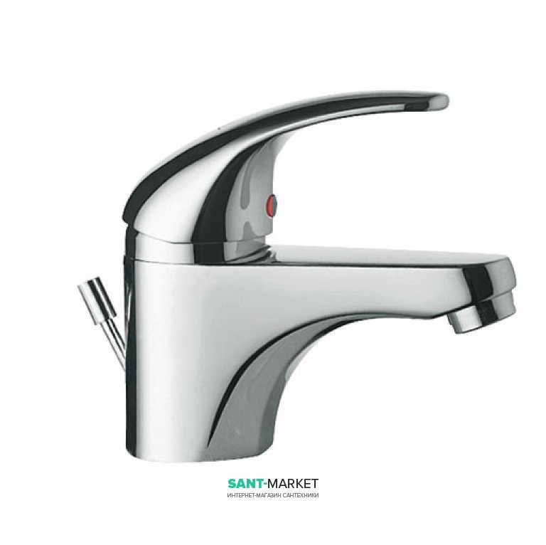 Смеситель для раковины Tres Monotres 2000 с донным клапаном хром 177103