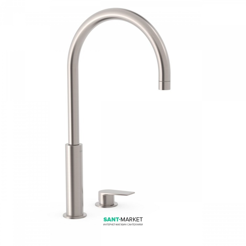 Смеситель для раковины Tres Project-Tres однорычажный с поворотным изливом сталь 21110502AC