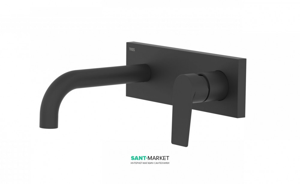 Смеситель для раковины Tres Project сolors настенный черный матовый 21120001NM