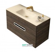 Тумба подвесная под раковину Sonia Play 80 МДФ орех 167562