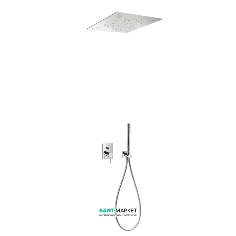 Душова система Tres Mono-Term з верхнім і ручним душем з хромотерапією 06218011