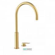 Смеситель для раковины Tres Project-Tres однорычажный с поворотным изливом золото матовый 21110502OM