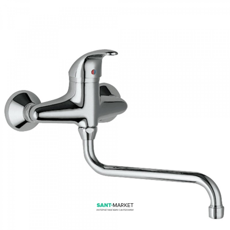 Змішувач для кухні Tres Monotres 2000 одноважільний настінний хром 172317