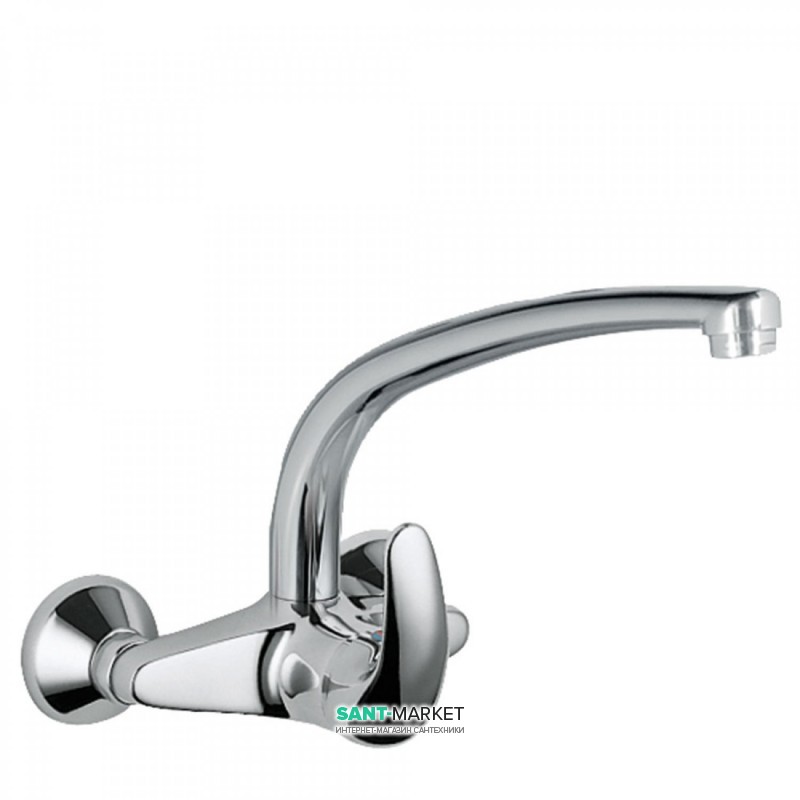 Смеситель для кухни Tres Monotres 2000 однорычажный настенный хром 172420