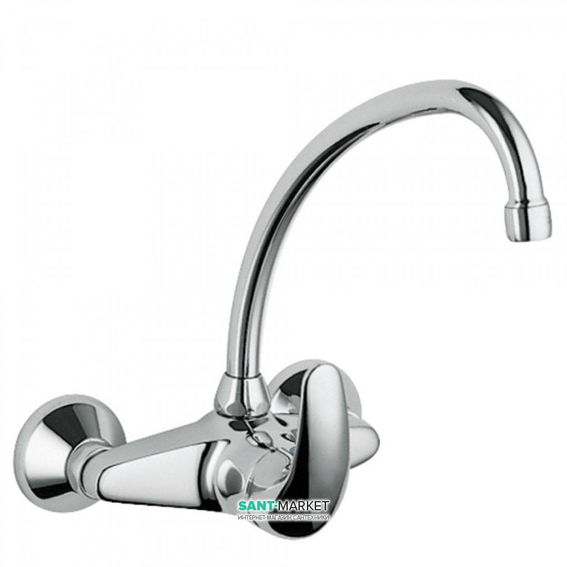 Змішувач для кухні Tres Monotres 2000 одноважільний настінний хром 172418