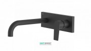 Смеситель для раковины Tres Project colors настенный излив 224 мм черный матовый 21120002NM