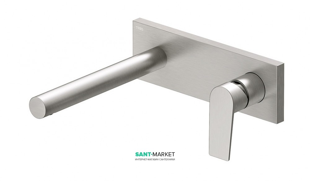 Смеситель для раковины Tres Project colors настенный излив 213 мм сталь 21120202AC
