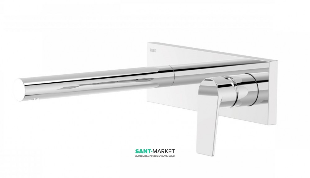 Смеситель для раковины Tres Project-Tres настенный излив 213 мм хром 21120202