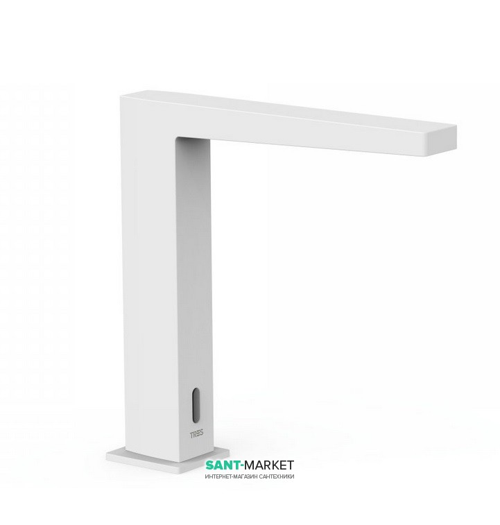 Змішувач для раковини Tres Slim colors електронний білий матовий 20261302BM