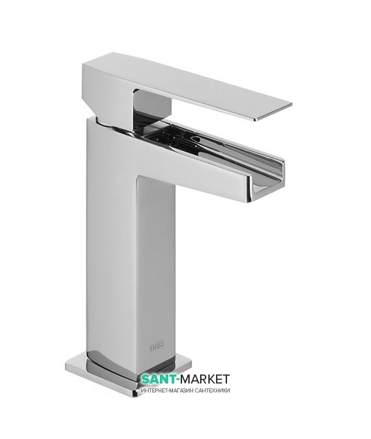 Смеситель для раковины Tres Slim-Tres с открытым каскадным изливом хром 20211001