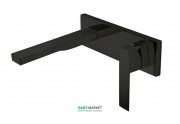 Смеситель для ванной Tres Slim colors однорычажный настенный черный матовый 20220003NM