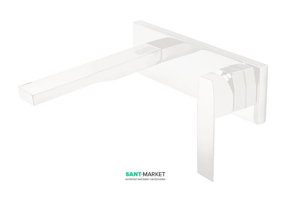 Смеситель для ванной Tres Slim colors однорычажный настенный белый матовый 20220003BM