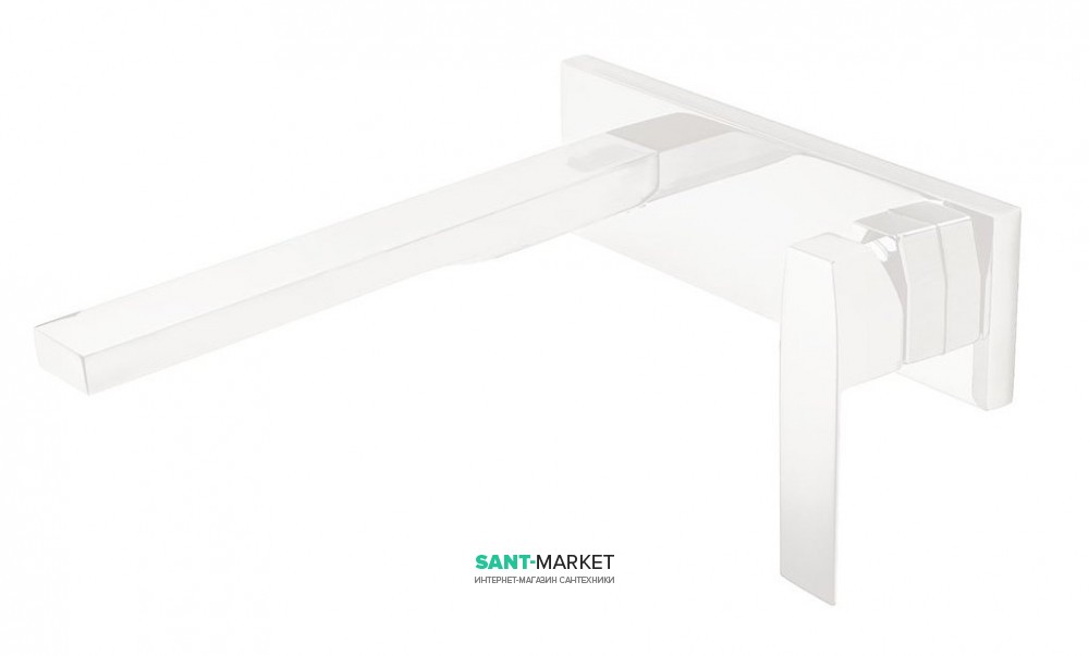 Смеситель для ванной Tres Slim colors однорычажный настенный белый матовый 20220004BM