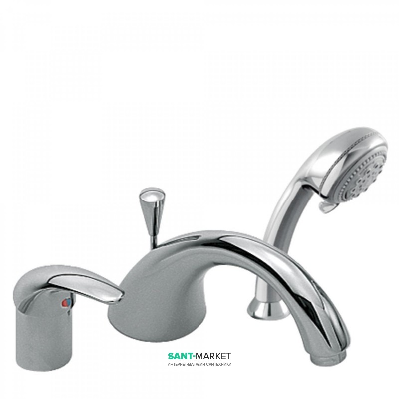 Змішувач на борт ванни Tres Monotres 2000 с ручним душем хром 172145