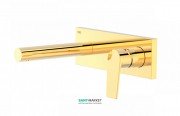 Смеситель для раковины Tres Project colors настенный излив 163 мм золото 21120201OR