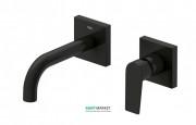 Змішувач для раковини Tres Project colors настінний вилив 170 мм чорний матовий 21120080NM