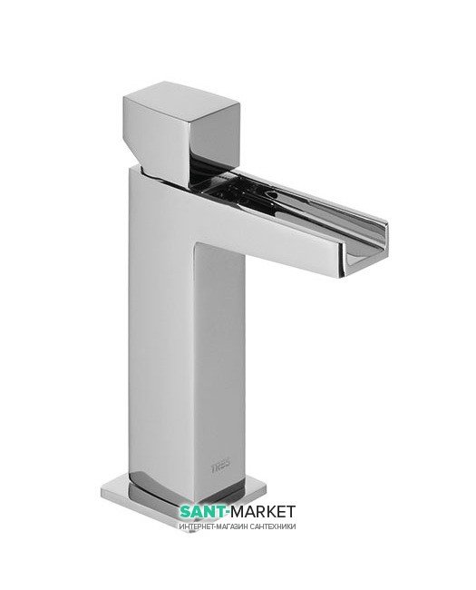 Змішувач для раковини Tres Slim-Tres з відкритим каскадним виливом хром 20211002