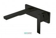 Смеситель для ванной Tres Slim colors однорычажный настенный черный матовый 20220003NM