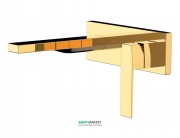 Смеситель для ванной Tres Slim colors однорычажный настенный золото 20220003OR