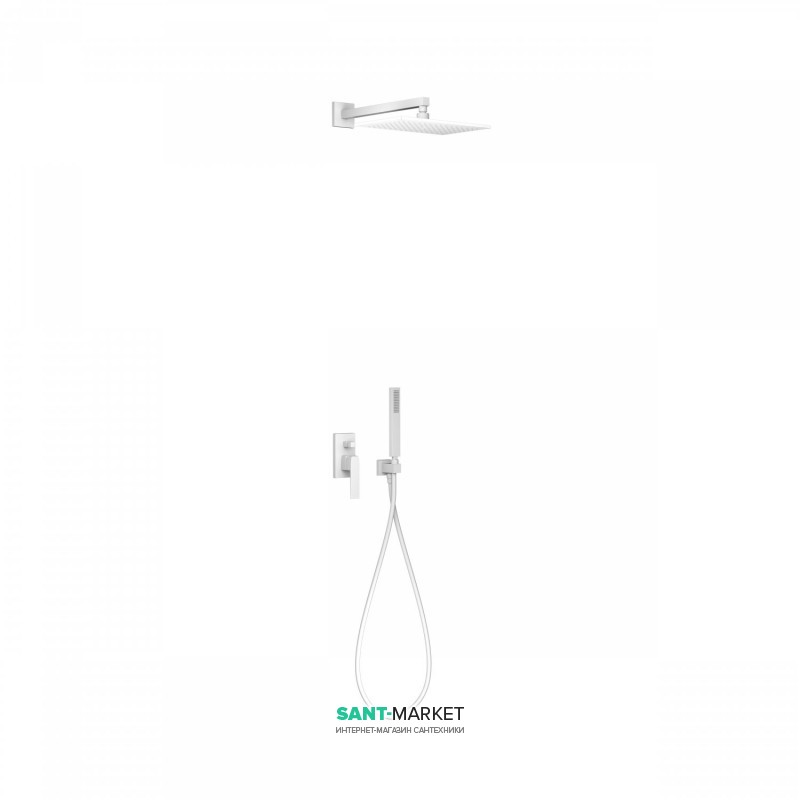 Душова система Tres Slim colors з верхнім і ручним душем білий матовий 20218006BM